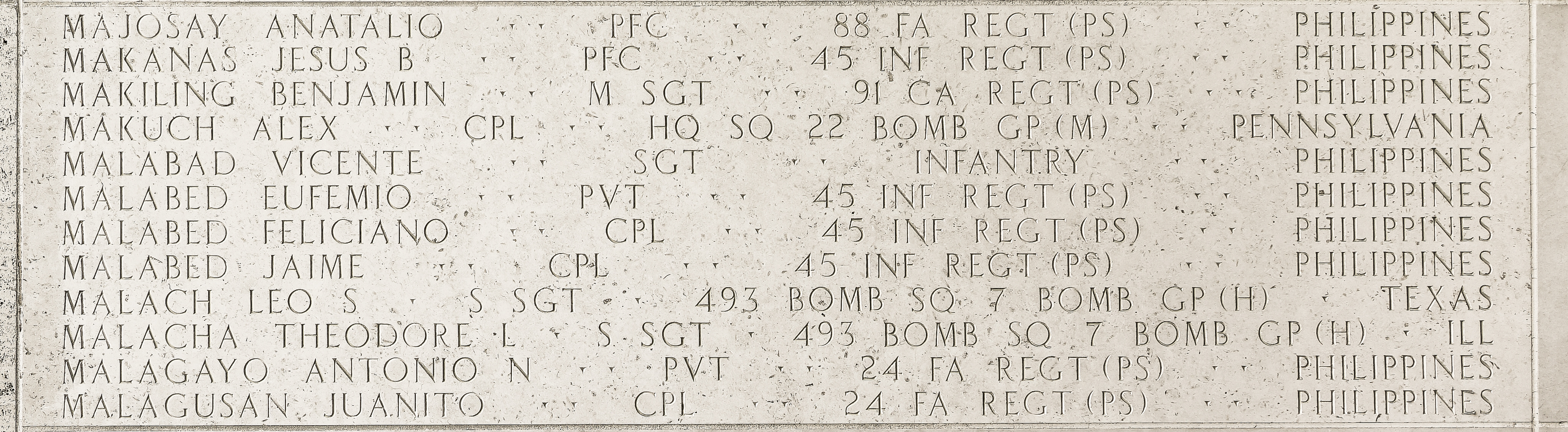 Theodore L. Malacha, Staff Sergeant